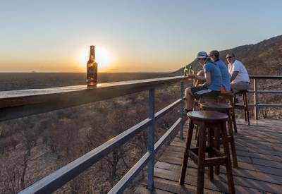 Etosha Safari Camp rustic quirky restaurant local musicians Etosha National Park Namibia