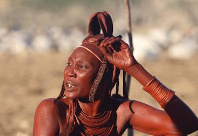 Ovahimba Himba people Orupembe settlement Kaokoland Namibia cultural wild camping safari