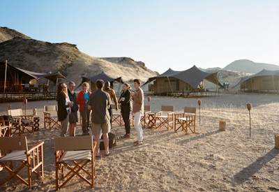 Hoanib Valley Camp family Kaokoland desert-adapted elephant rhino tracking Namibia