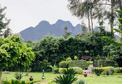 Amakoro Songa Lodge best manicured gardens Rwanda Volcanoes National Park