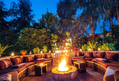Amakoro Songa Lodge outdoor firepit evening drinks Intore Dance Troupe Rwanda