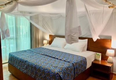 Heaven Boutique Hotel en-suite bedroom air conditioning WiFi Kigali Rwanda