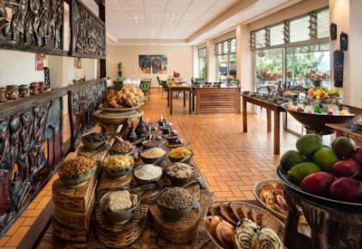 Hôtel des Mille Collines continental English breakfast Kigali CBD Rwanda