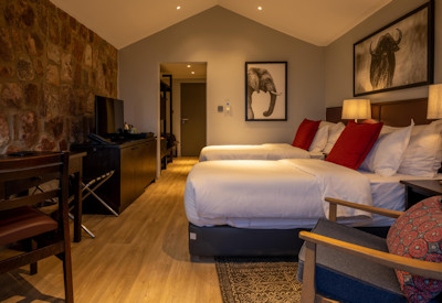 Akagera Game Lodge family-friendly inter-leading rooms children under 12 Rwanda