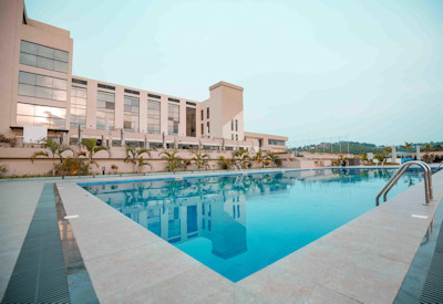 Mantis Kivu Marina Bay Hotel 25m swimming pool children's pool Lake Kivu views Rwanda