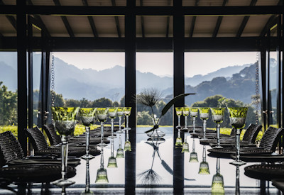 One&Only Nyungwe House dining organic garden-to-plate Rwandan cuisine fire pit Rwanda
