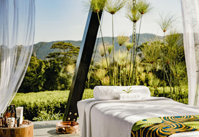 One&Only Nyungwe House spa al fresco yoga elevated deck gym Nyungwe Rwanda