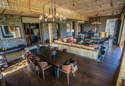 Singita Kataza House interactive kitchen dining lounge award-winning wine Rwanda
