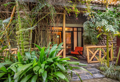 Tiloreza Volcanoes Ecolodge restaurant dining room Rwandan cuisine breakfast before gorilla trek Kinigi