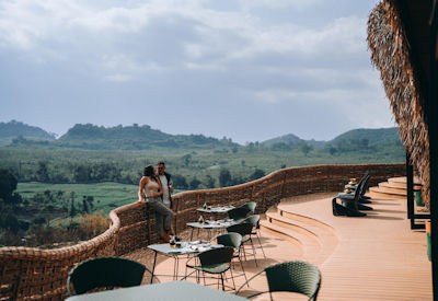 Wilderness Bisate Reserve Volcanoes National Park mountain gorilla distance views Rwanda