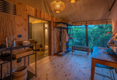 Wilderness Magashi en-suite bathroom facilities Akagera National Park Rwanda