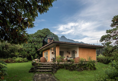 Wilderness Sabyinyo Silverback Lodge freestanding stone cottage suite Rwanda