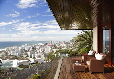 TV lounge and dining room with views