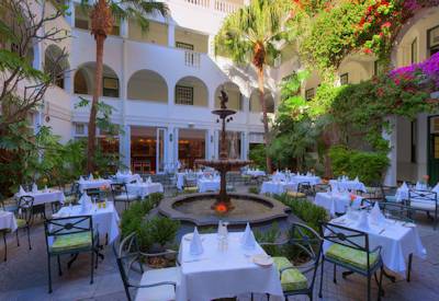 A stunning breakfast buffet in the amazing courtyard