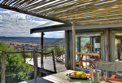 Intimate safari tent in malaria-free Amakhala Game Reserve at Amakhala Hillsnek Lodge Eastern Cape