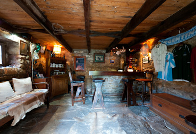 Historic stone-walled cellar bar at Leeuwenbosch Country House Amakhala Game Reserve Eastern Cape