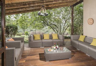 Outdoor lounge and dining area at Kariega Homestead Kariega Private Game Reserve Eastern Cape