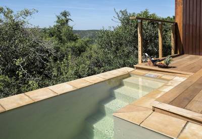 Private plunge pool with reserve views at Kariega Ukhozi Lodge Kariega Private Game Reserve