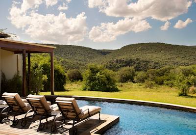 Panoramic river and mountain views from Kwandwe Melton Manor Kwandwe Private Game Reserve