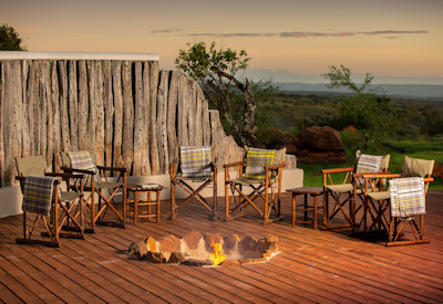 Boma and firepit in the Lalibela Reserve