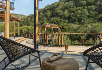 Shamwari Eagles Crag Lodge perched against majestic cliff face Shamwari Game Reserve Eastern Cape
