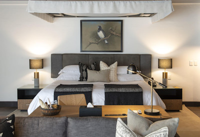 Thatched junior suite with private heated plunge pool at Shamwari Eagles Crag Lodge Eastern Cape