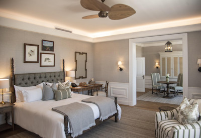 Elegantly restored Edwardian suite interior at Shamwari Long Lee Manor Shamwari Reserve Eastern Cape