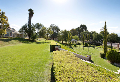 Manicured lawns and gardesns