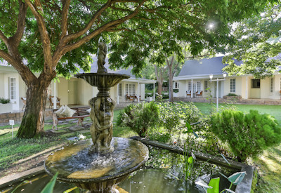 Manicured lawns and gardens