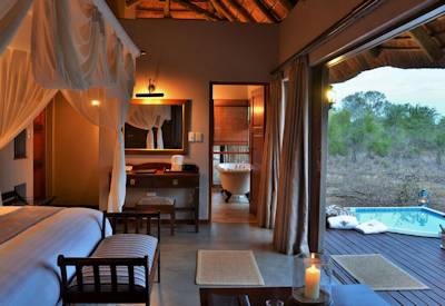 Luxury abound at Imbali with a private jacuzzi