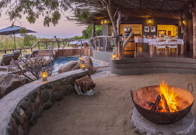 Wildlife viewing deck and firepit