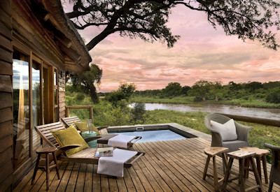 Private plunge pool with views of the Kruger