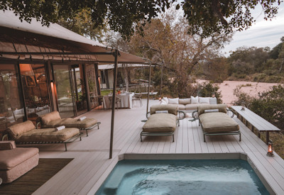 Private and heated splash pool