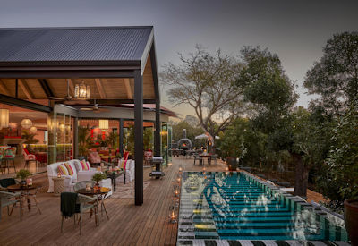 Six tented suites each with a private wooden deck