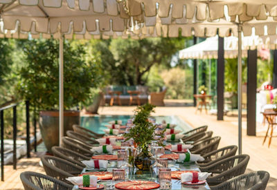 A tranquil retreat with outdoor dining