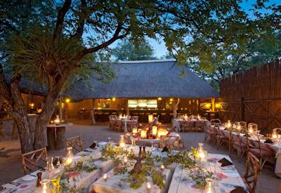 The boma for outdoor dining
