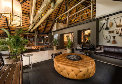 Bush Lodge Thatched central guest area