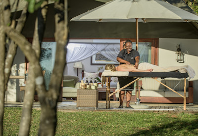 Spa treatments on covered patios