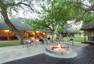 Outdoor firepit area