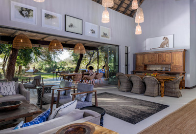 Embrace relaxation in the thatched lounge area
