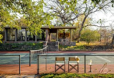 A tennis court in the wilds of Africa