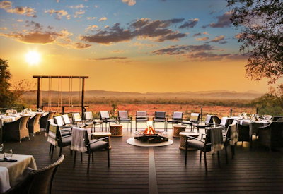 Sunset views over Madikwe Game Reserve from Madikwe Hills Game Lodge