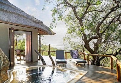 Private plunge pool at Madikwe Hills Game Lodge luxury safari suite