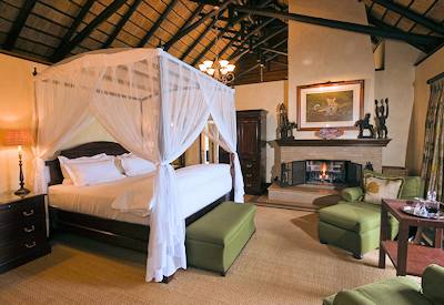 Independently fashioned luxury suite interior at Mateya Safari Lodge Madikwe