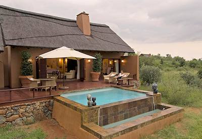 Spacious air-conditioned suite lounge area at Mateya Safari Lodge Madikwe Game Reserve