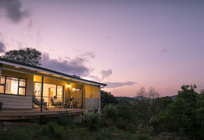 Private verandah with Buffalo River Gorge views at Fugitives Drift Lodge KwaZulu-Natal