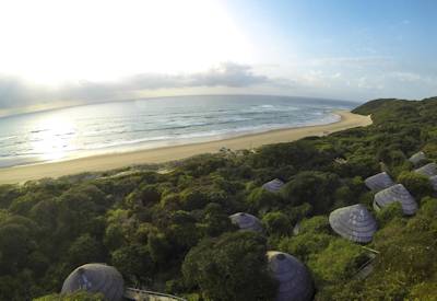 Pristine Indian Ocean beachfront at Thonga Beach Lodge Mabibi Bay Maputuland KwaZulu-Natal