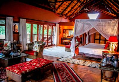 Classic thatched safari cottage at Thula Thula Safari Lodge Thula Thula Game Reserve