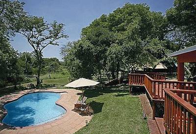 Private wooden viewing deck at Thula Thula Safari Lodge Thula Thula Private Game Reserve
