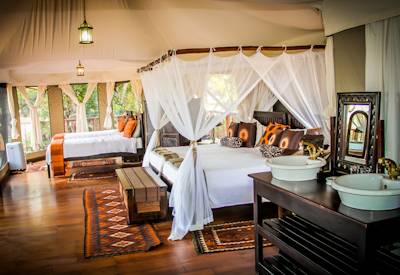 Spacious family tented suite at Thula Thula Tented Camp Thula Thula Game Reserve KwaZulu-Natal